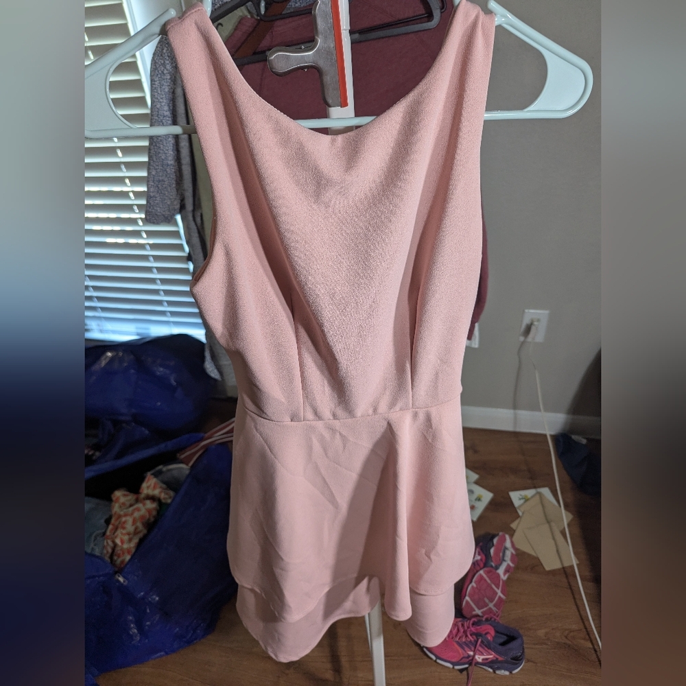 Elegant Pink Sleeveless Dress Size 0 - Picture 5 of 8